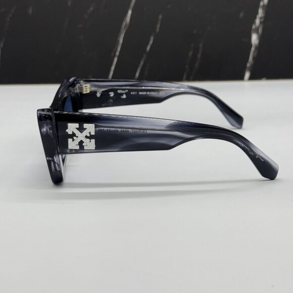 NEW OFF-WHITE SUNGLASSES, GREY BLUE WOMEN EYEWEAR OFF-WHITE ACCRA Navy Marble - Picture 6 of 12